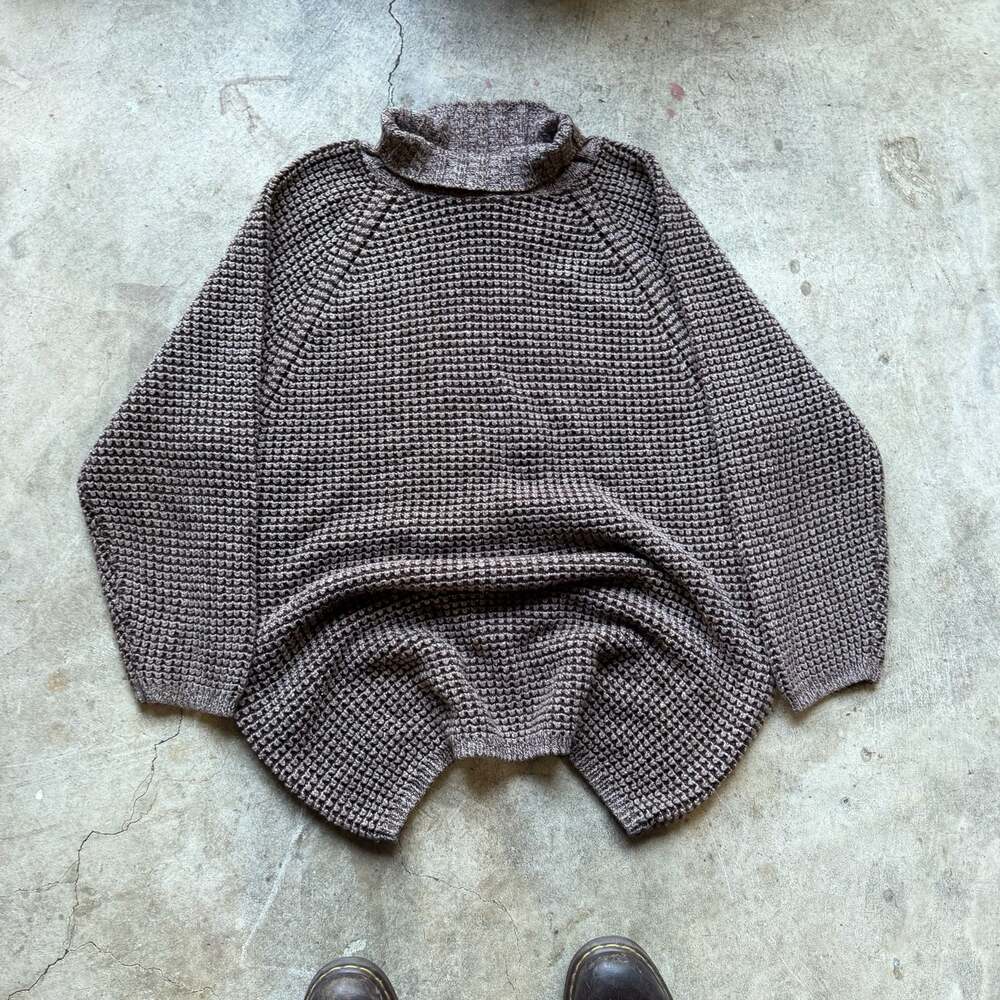 Boutique EUROPA Turtleneck Sweater Knit Pullover, Waffle Knit, Size XL - Picture 5 of 5